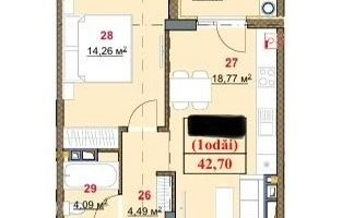 Vânzare, apartament, 43 mp, str. Nicolae Dimo, Durlești - Poză 6