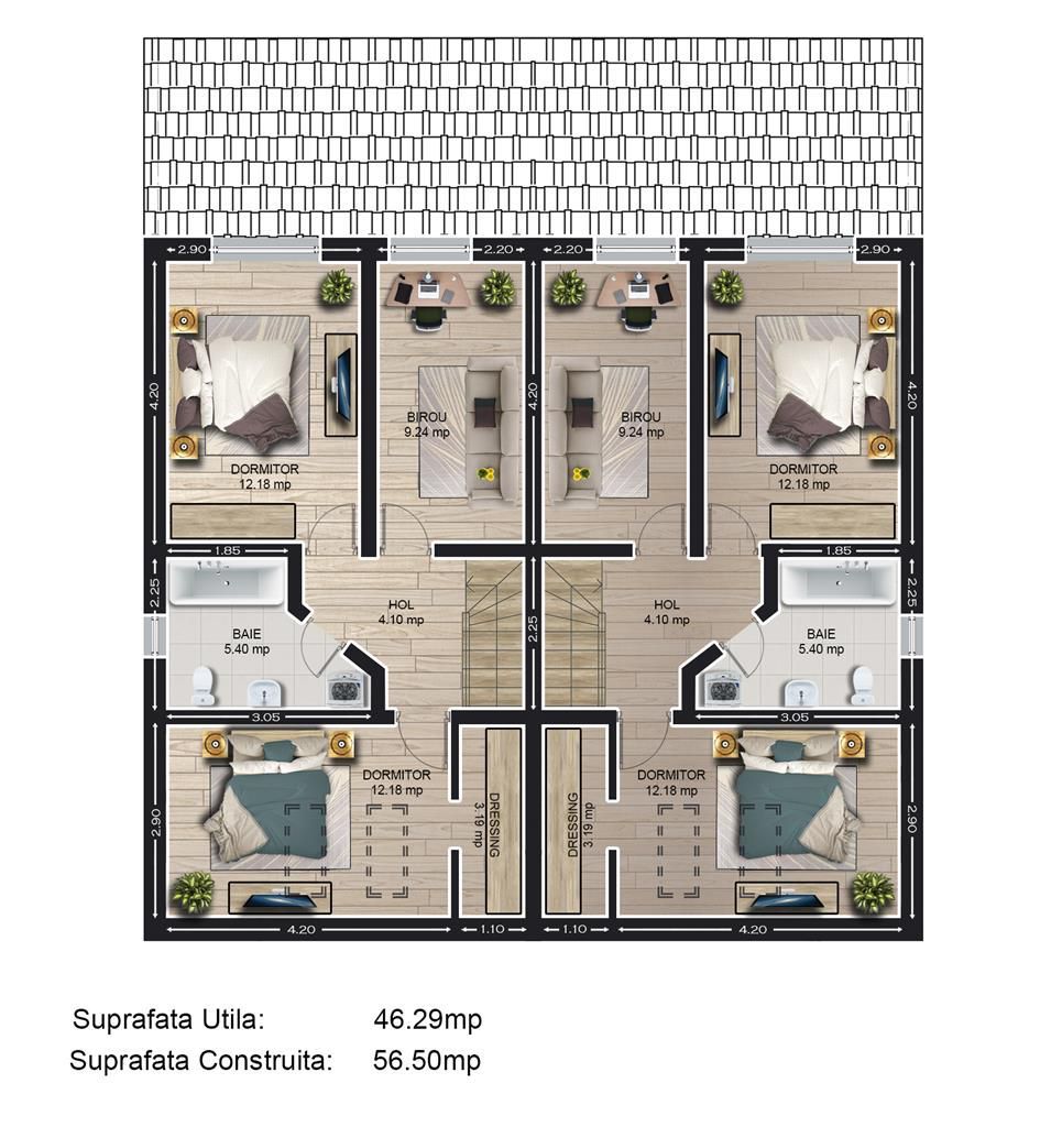 Casa la pret de apartament Cartier Izvor Tarlungeni Brasov - Schiță 9