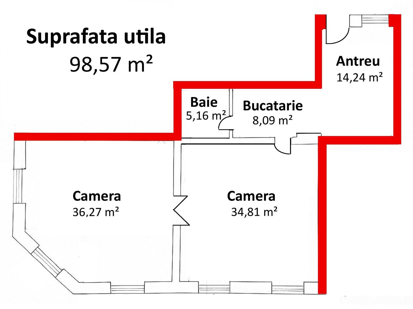 Apartament de vanzare situat ultracentral, langa Lic. E. Gojdu, Oradea - Poză 14