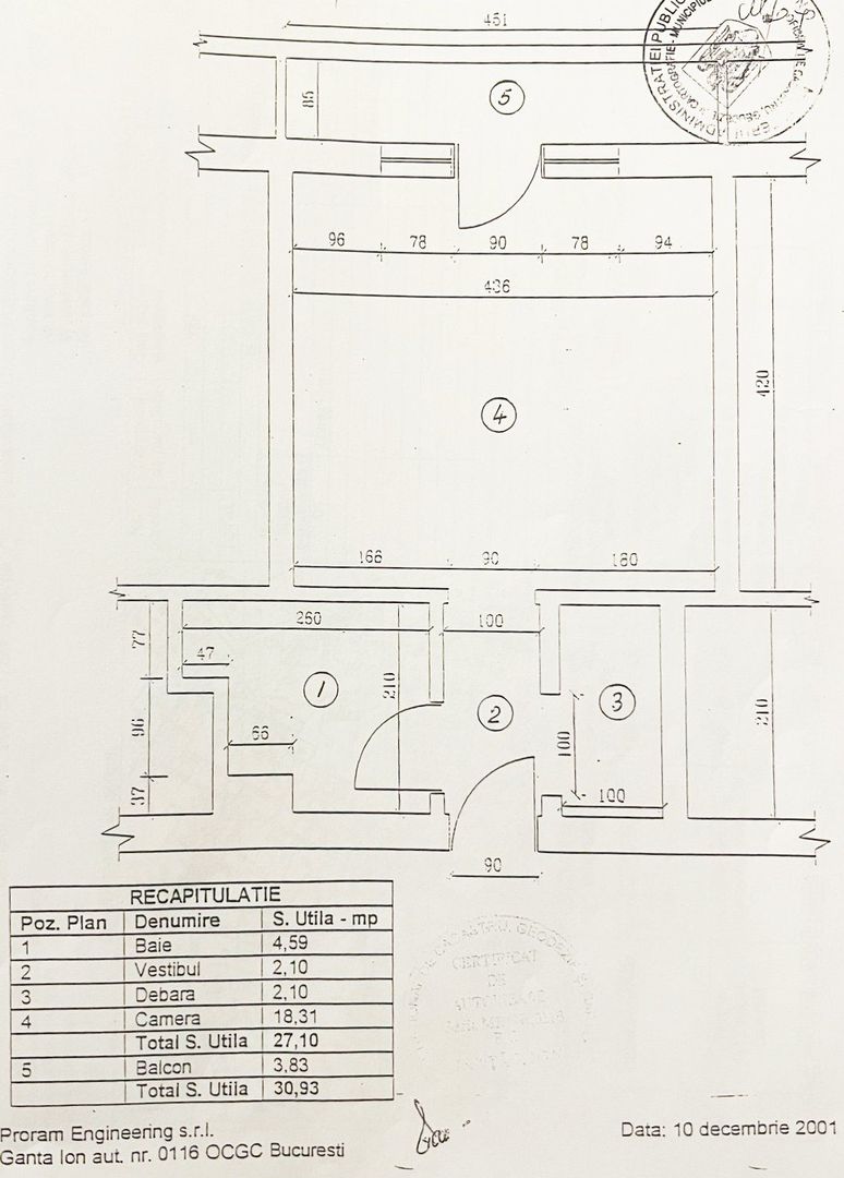 Studio superb (Garsonieră) Cismigiu, Blocul Florentin, centrală, balcon. - Poză 15