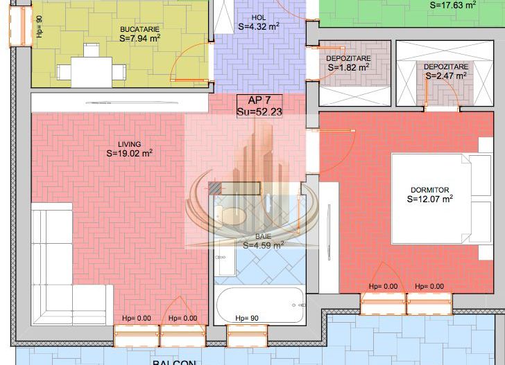 Apartamente noi. Bucătărie separată. Tva inclus. - Schiță 13