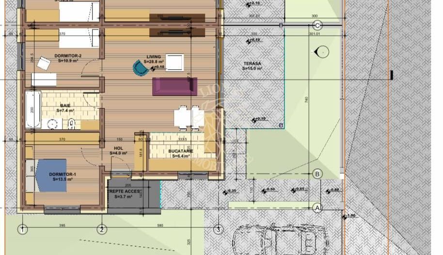 Casa Finisata 3 camere 71 mp+terasa 15 mp-curte-Zona Valea Ghinzii - Poză 2