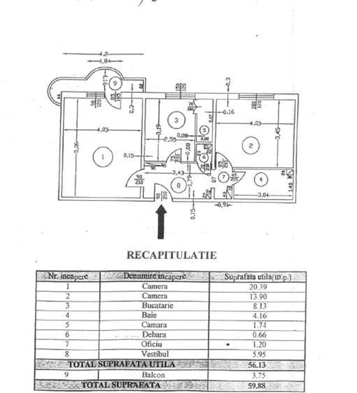 Sebastian - 2 camere, decomandat, comfort 1, bloc renovat, mobilat, utilat. - Poză 14