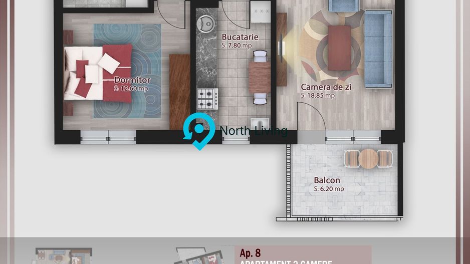 Apartament 2 camere | Proiect tip boutique | Stefan cel Mare - Poză 4