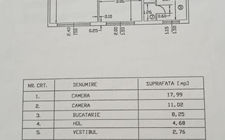 DE VANZARE 2 CAMERE  | DRUMUL TABEREI – ROMANCIERILOR | MOBILAT - Schiță 6