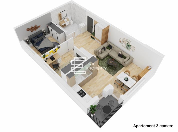 Apartament 3 camere intabulat LA CHEIE-Doamna Stanca/Selimbar - Schiță 8