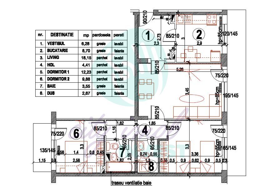3 camere Obor – Iancului | Parter înalt | 80 mp cu balcon mare - Poză 3