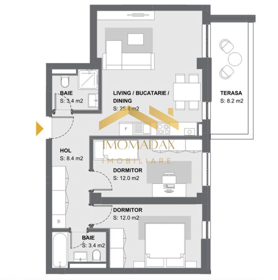 Aradului-3 Camere-2 Băi - Poză 14