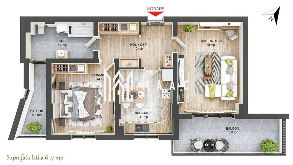 Apartament nou 2 camere I La cheie I 63 + 20 mp I Hipodrom - Poză 1