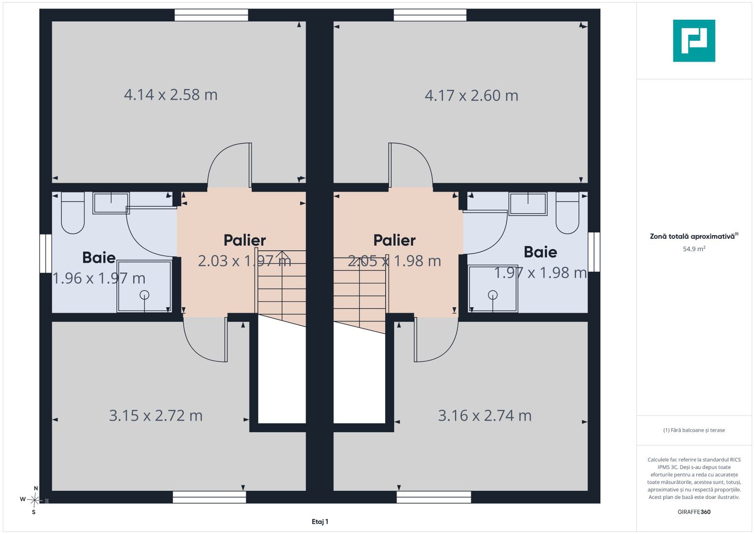 Două duplexuri cu 6 camere, 114mp, zona Confecții - Poză 25