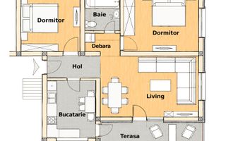 Apartament 3 camere | 65mp | Balcon | Parcare | Bloc Nou | Apahida - Poză 2