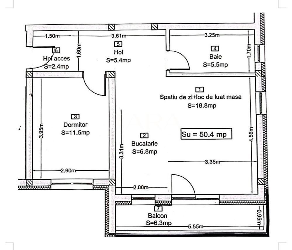 Apartament 2 camere, semifinisat, Florești, zonă centrală - Poză 1
