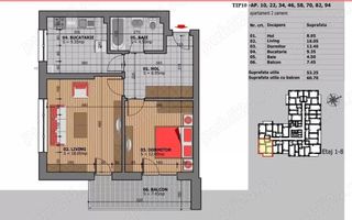 Apartament 2 camere + loc parcare subsol + boxa - Sky Tower Oltenitei S120 - Poză 6