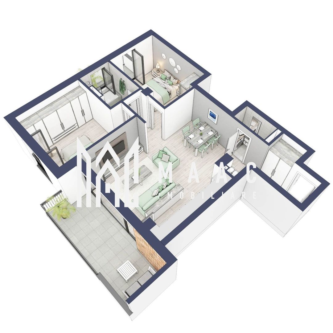 Apartament 3 camere | Balcoane 15.1 mp | Etaj II | Turnisor - Poză 2