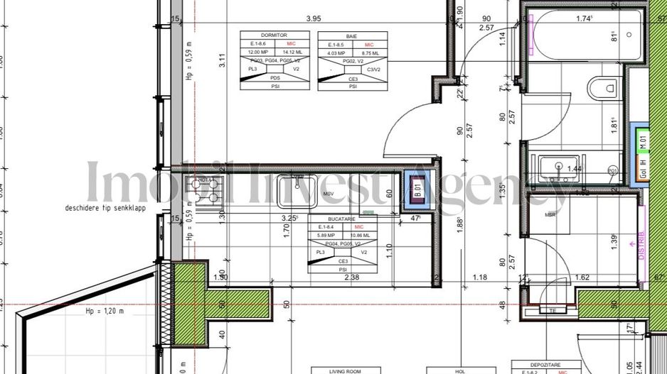 Apartament 3 camere de vanzare Fabrica de Glucoza - Schiță 17