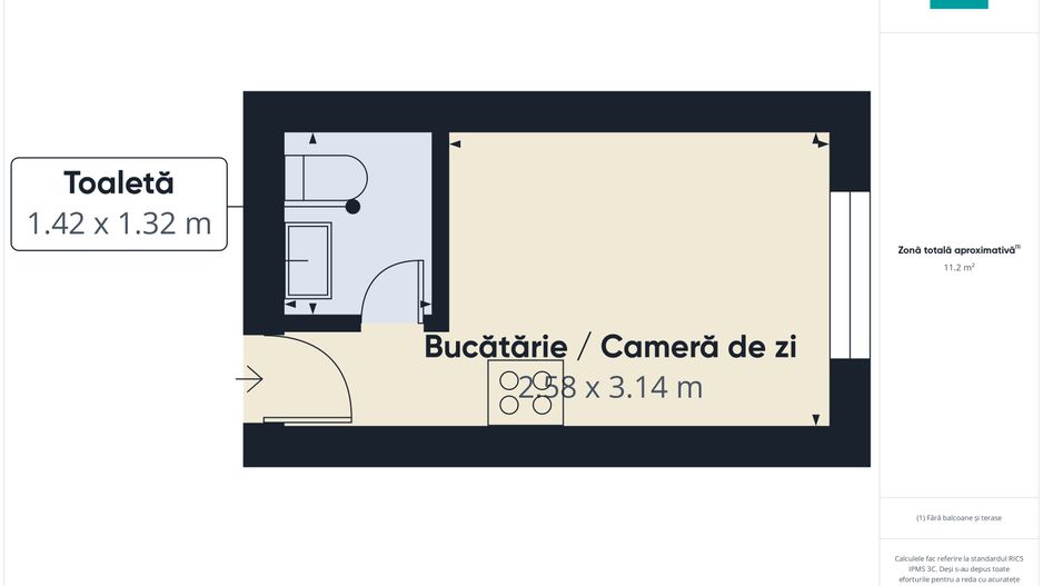 Garsonieră – Zona Dâmbovița - Poză 6