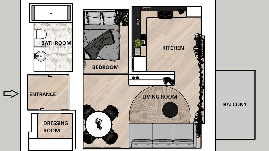Studio Complet Mobilat & Utilat – Cortina North | Investitie ideala - Poză 8
