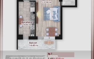 Suprafata Generoasa Garsoniera Theodor Pallady 500m STB - Poză 2