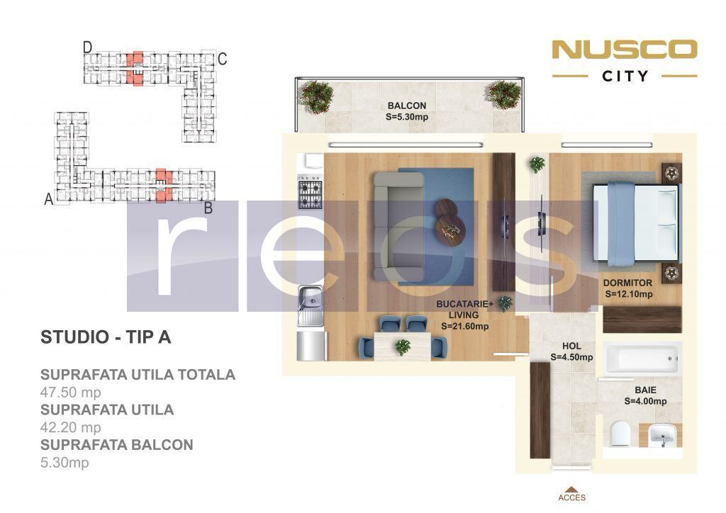 2 CAMERE DE ÎNCHIRIAT | NUSCO CITY | VEDERE SPRE PARC | PARCARE SUBTERANA - Poză 8