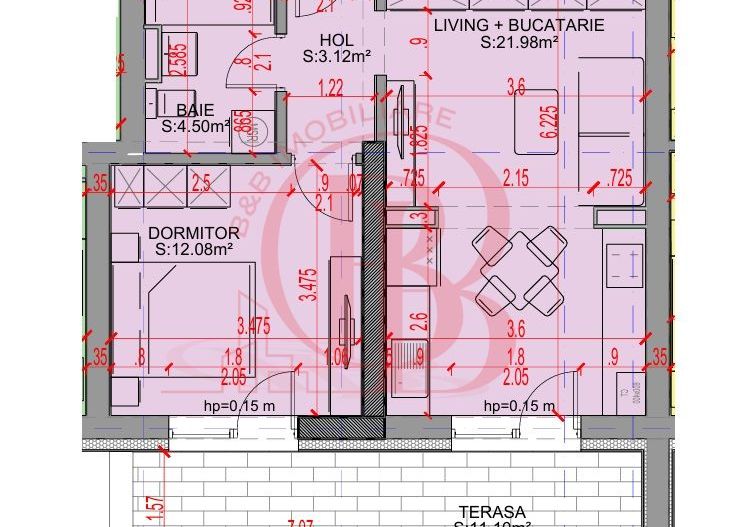 Apartament 2 camere Parcare Gratis 5 min STB Bratarii - Schiță 2