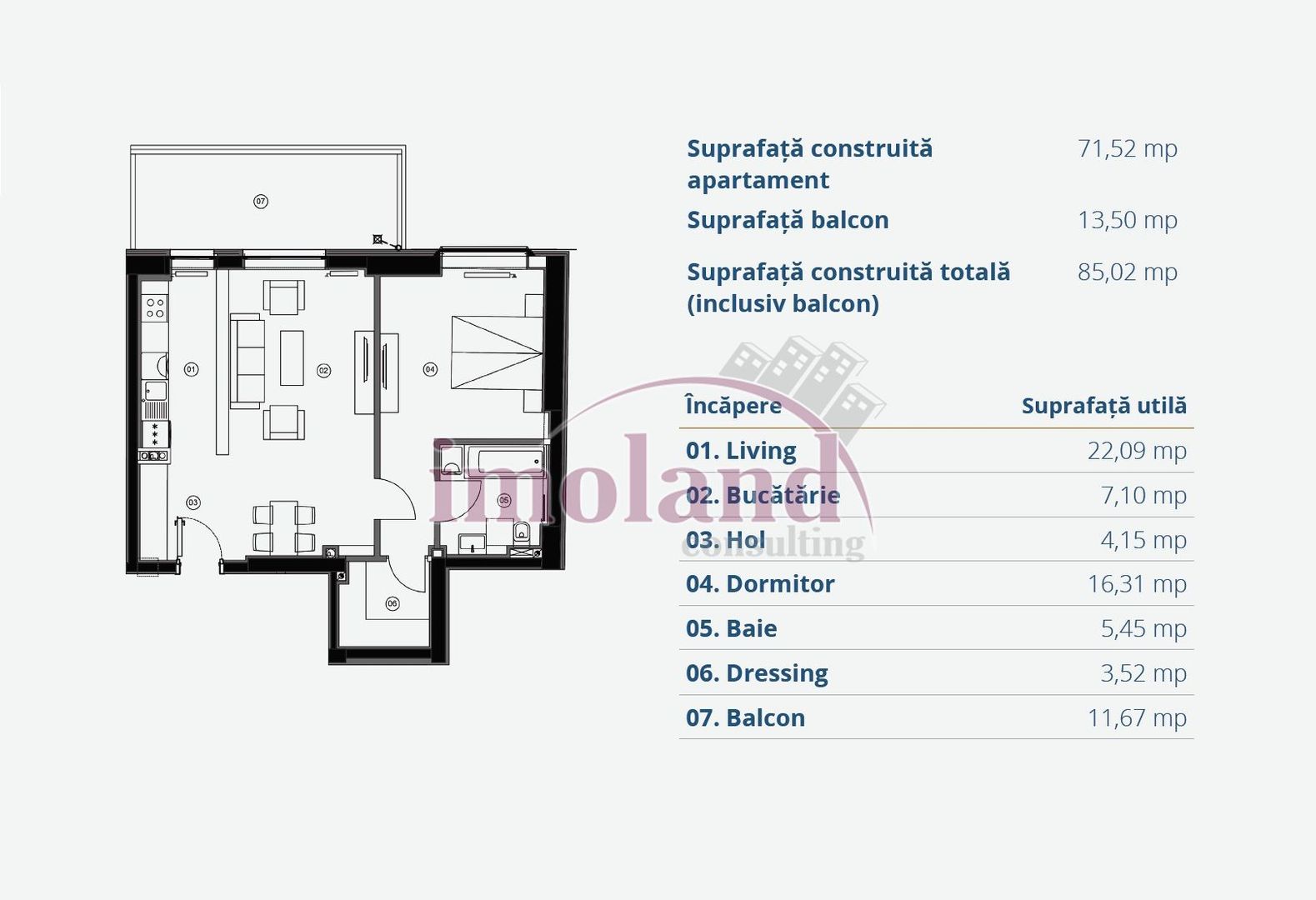 Vanzare - apartament modern - 2 camere - Aviatiei - Schiță 10