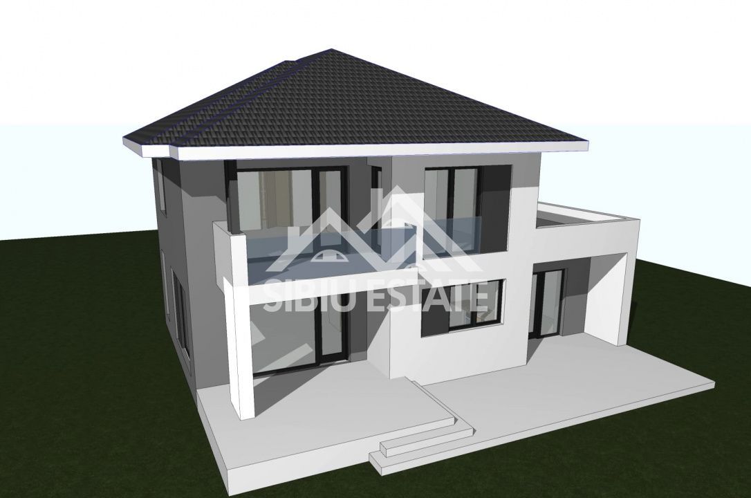 Casa NOUA Selimbar, 3 bai, garaj, teren 550 mp - Poză 7