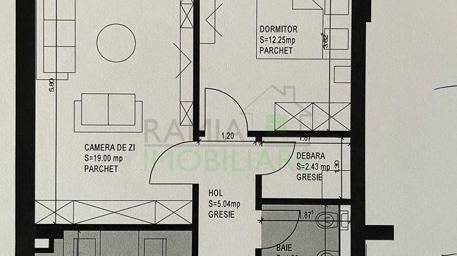Apartament  2 Camere Grandis Residence Balcon 10 mp Parcare și Boxă - Poză 6