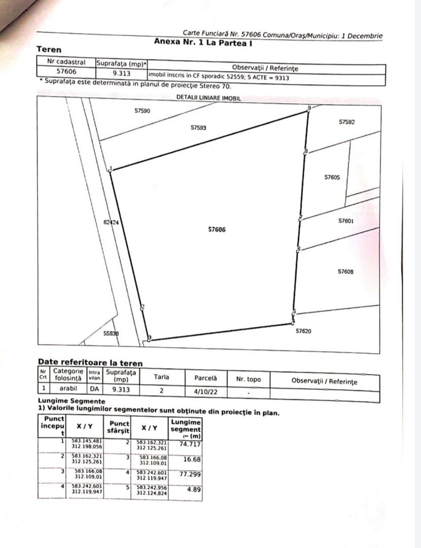 Teren intravilan 9313 mp in comuna 1 Decembrie - Ilfov - Poză 4