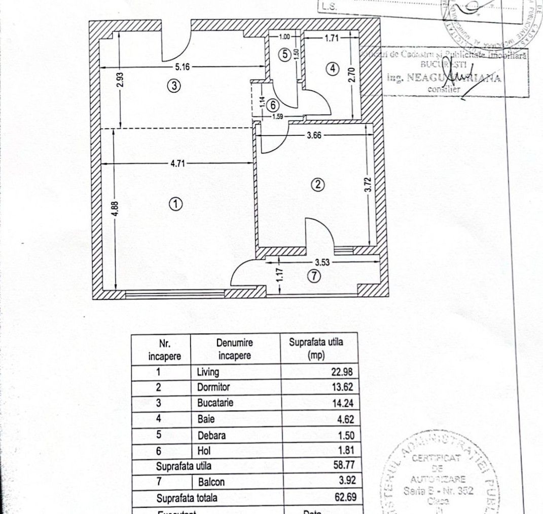 2 camere Emerald Residence | Loc parcare - Schiță 6