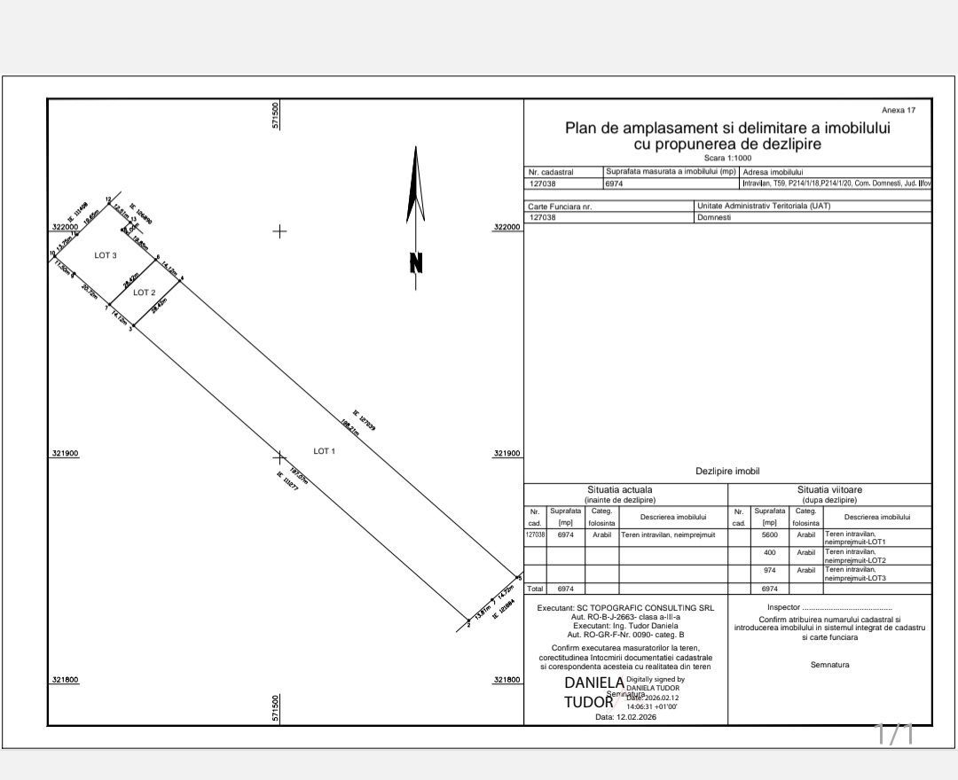 Teren intravilan 974 mp - Domnesti - Poză 2