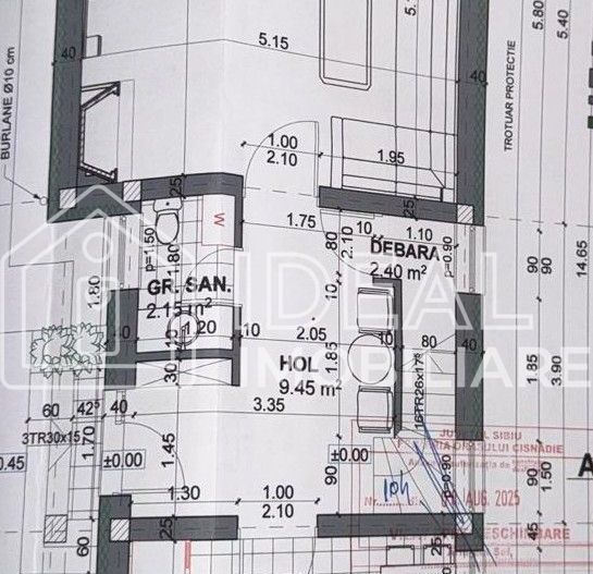 Duplex cu 4 camere, si 250 mp de curte - Schiță 10