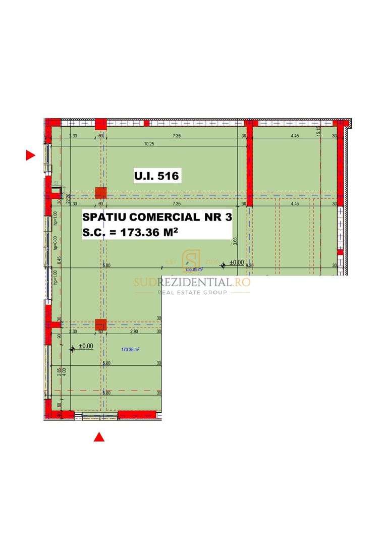 De Inchiriat - Spații Comerciale Premium - Emil Racovita -  Stradal - Schiță 6