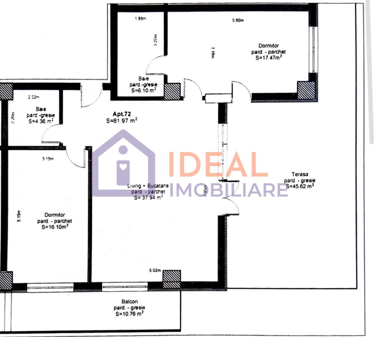 Penthouse cu 3 camere si terasa Mobilat si Utilat, zona Doamna Stanca - Schiță 22