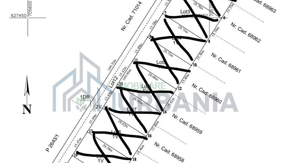 Teren de vânzare – 442 mp + 107 mp cotă indiviză drum | Tomesti, Iasi | 19.900 € - Poză 1