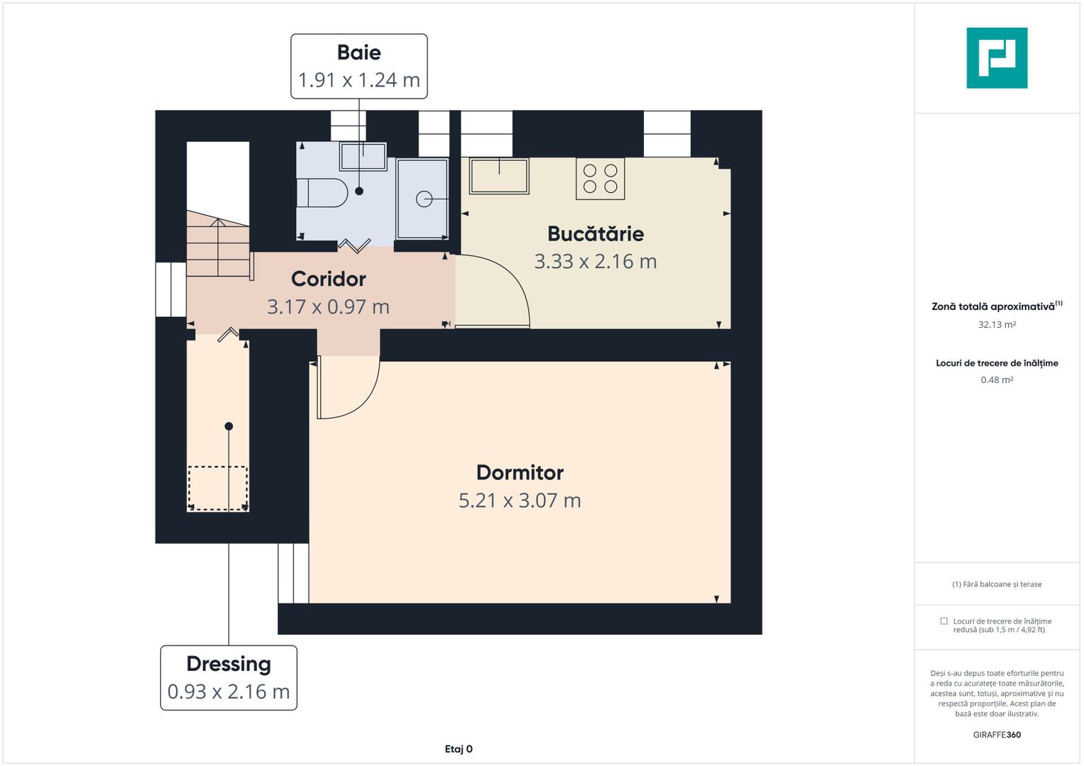 Apartament semicentral cu 2 camere - Poză 18