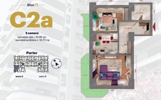 Apartament cu 2 camere, de tip C2 - Royal Town Copou - Poză 1