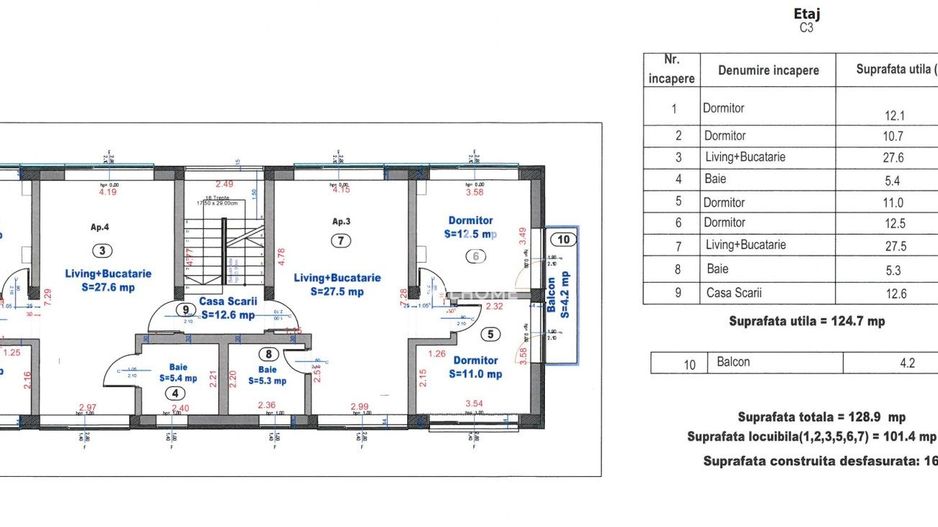 Apartament 3 camere finisat LA CHEIE - Turnisor Sibiu - Schiță 7