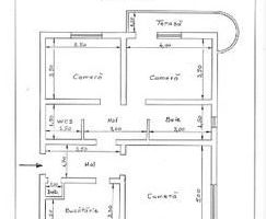 Apartament cu 3 camere Steaua etaj 2 - Schiță 12