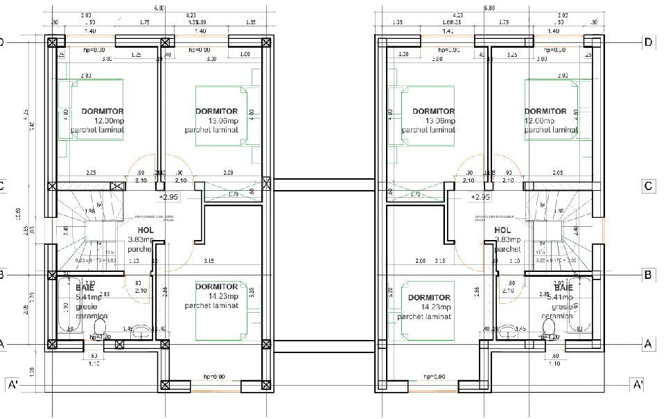 Sanandrei Duplex cu Perete Dublu, Proiect Modern - Poză 14