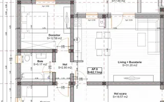 Apartament 3 camere Giroc bloc nou - Schiță 13