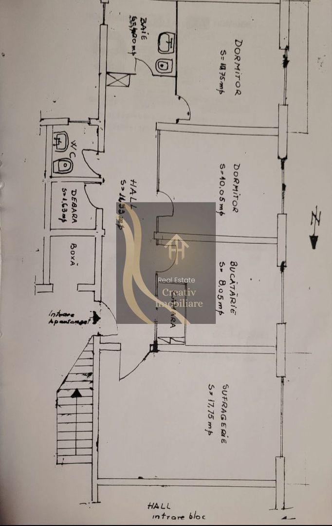 Apartament 3 camere CONFORT 1 SPORIT 74,10m2 - Schiță 3