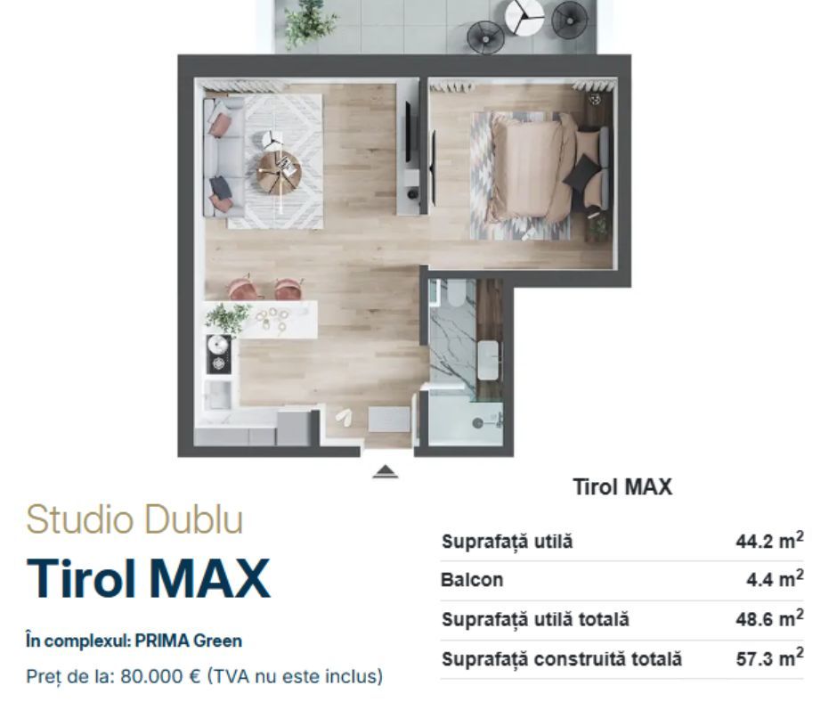 Apartamente de vanzare, tip studio, 2,3 camere Green Residence, Oradea - Poză 3