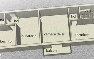 Apartament 3  camere  Buziasului - Schiță 13