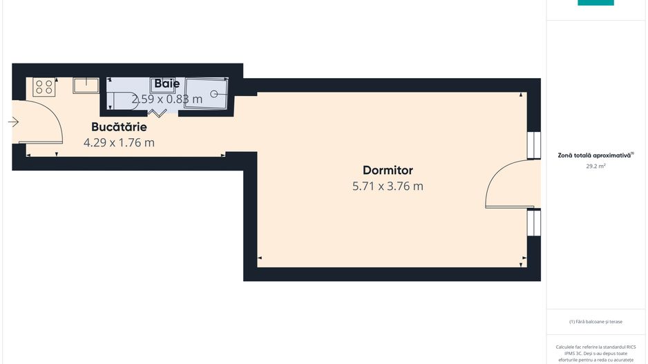 Apartament 1 cameră – ultracentral, Piața Victori - Poză 12