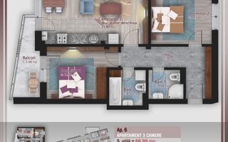 Apartament 3 camere | Proiect tip boutique | Stefan cel Mare - Poză 4