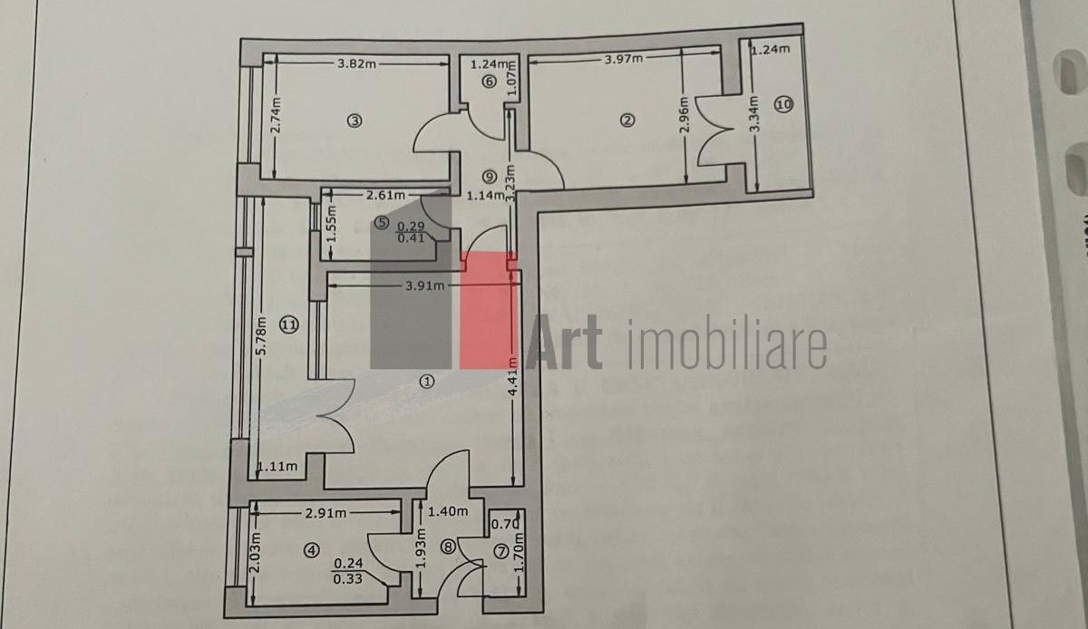 Titan, Liviu Rebreanu, 3 camere, semidecomandat, et.9/10, 69 mp - Poză 3