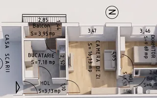 LOC DE PARCARE INCLUS Apartament 2 Camere Poarta 6 Lângă Liceul Blaga - Poză 11