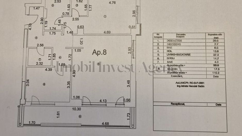 Apartament cu 3 camere de vanzare in 5 Residence Forest Apartments - Schiță 36