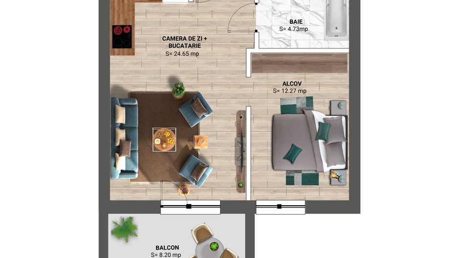 Studio de vanzare - Baneasa - Poză 1