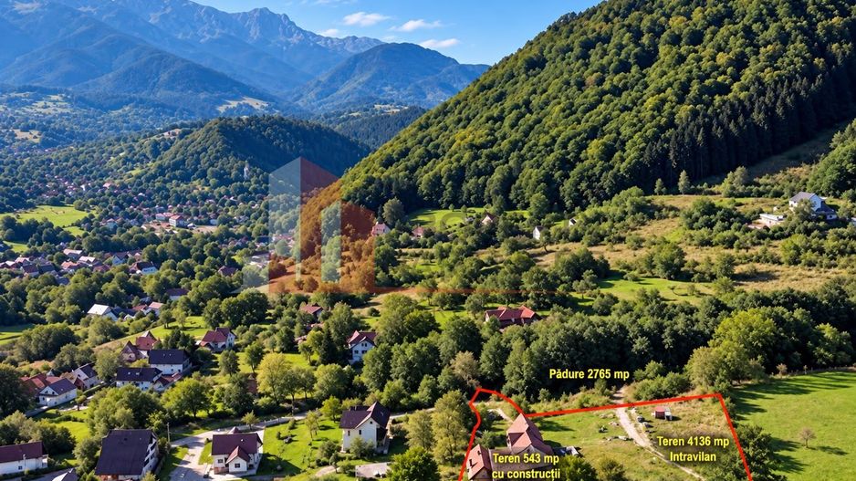 Teren 7.444 mp + casă tradițională în Predeluț–Bran - Poză 1